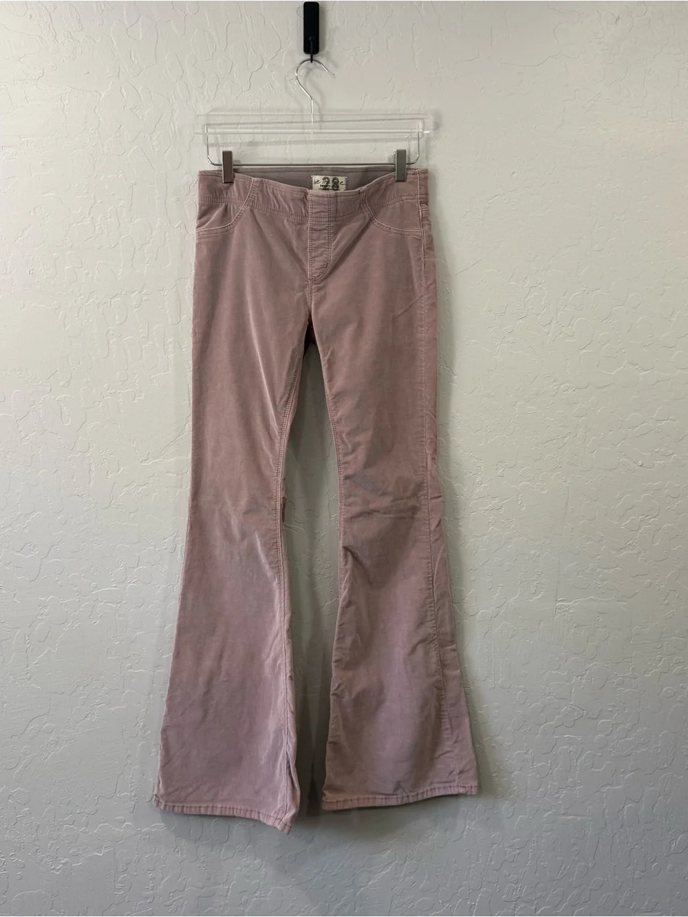 Free People We the Free Pink Corduroy Flare Pull-on Pants Size 28